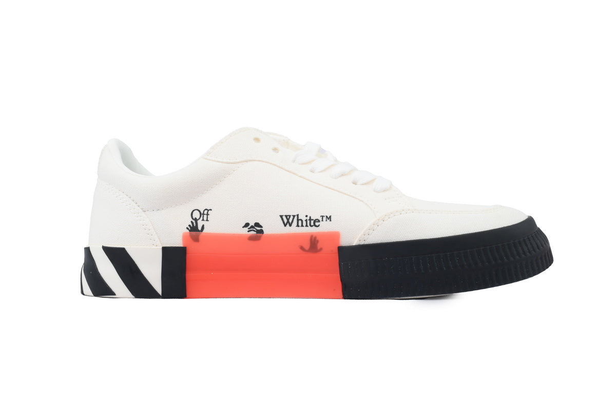 Off-White Vulc Low White Grey Canvas Sneakers