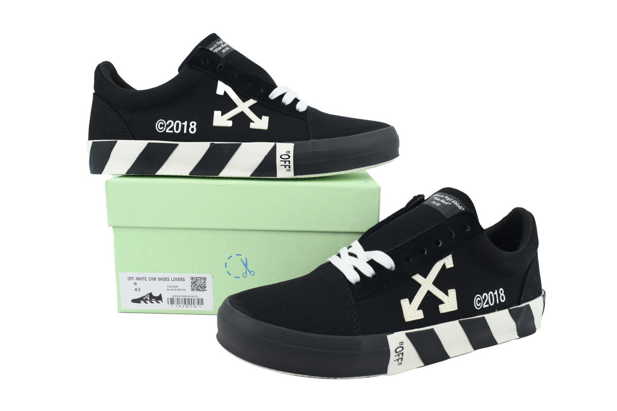 Off-White Vulc Low Black Canvas Sneakers