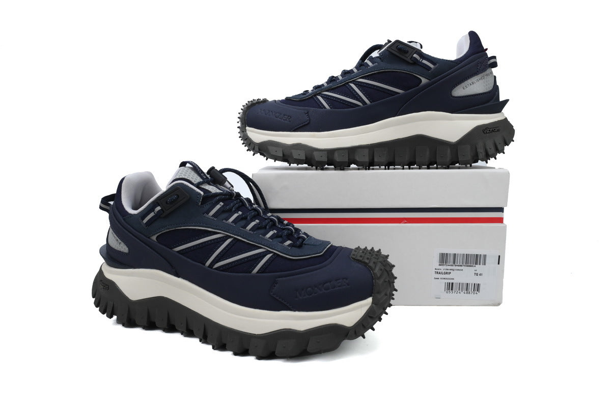 Moncler Trailgrip Navy Blue Sneakers
