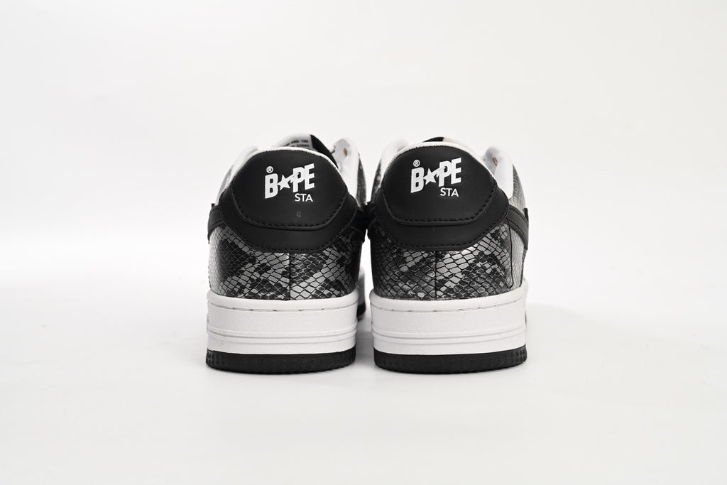 A BATHING APE BAPE STA Low Black Black Snake Skin