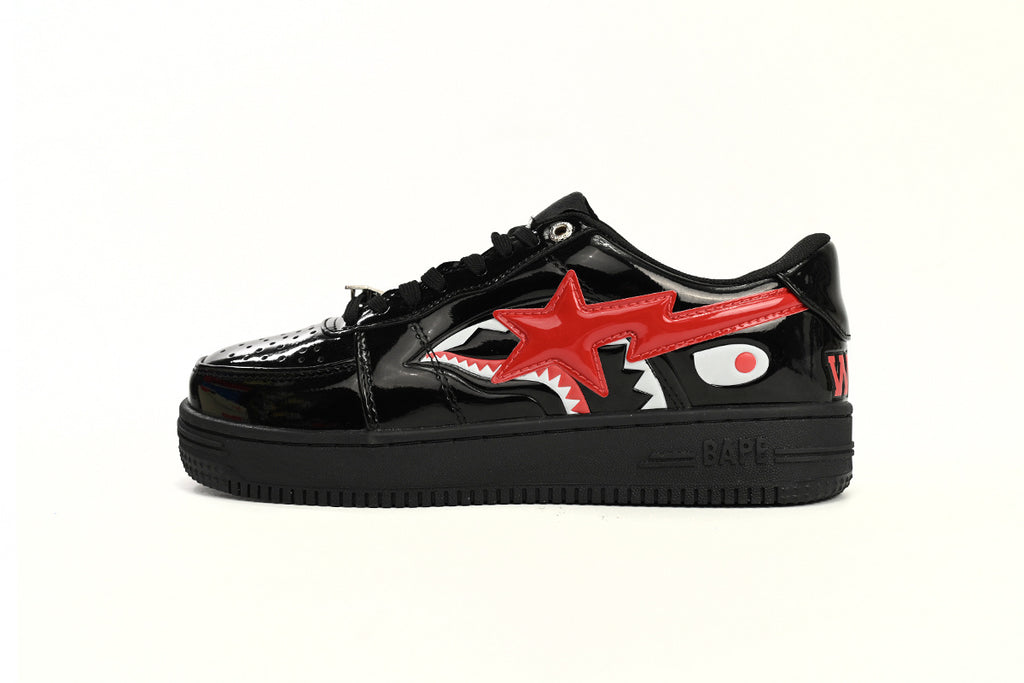A BATHING APE BAPE STA Low Black Blue Black Shark
