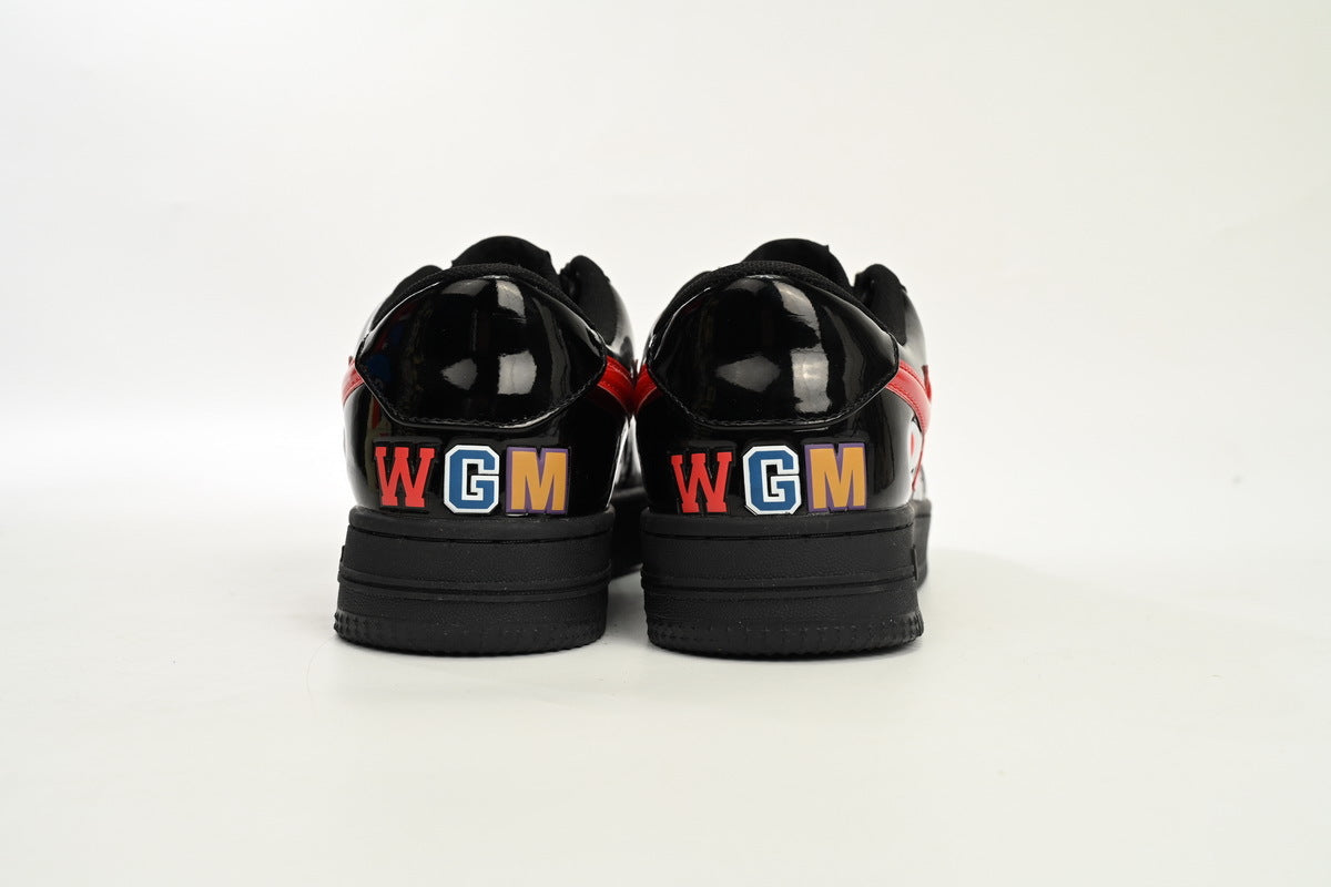A BATHING APE BAPE STA Low Black Blue Black Shark