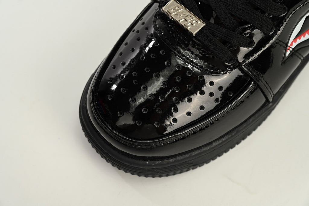 A BATHING APE BAPE STA Low Black Blue Black Shark