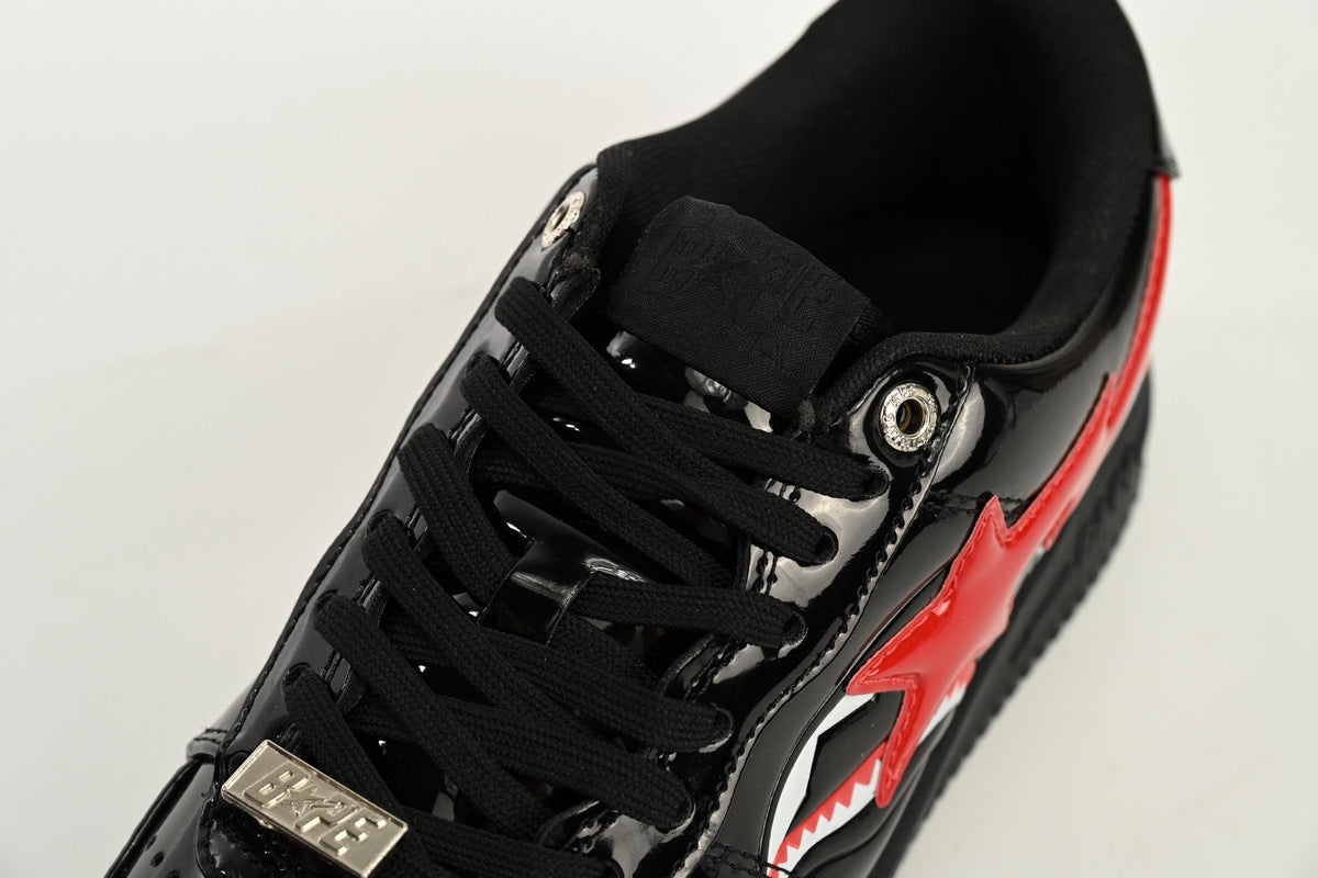 A BATHING APE BAPE STA Low Black Blue Black Shark Sneakers