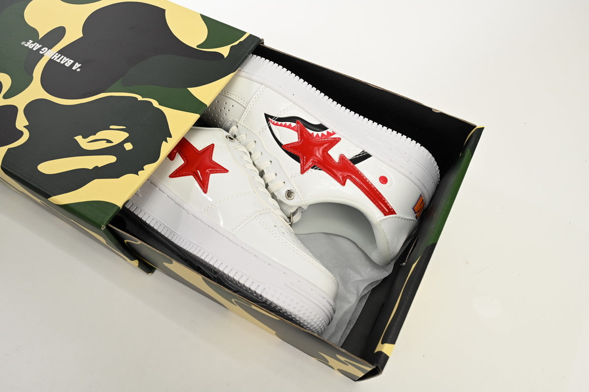 A BATHING APE BAPE STA Low Black Blue White Shark