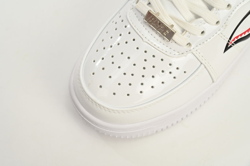 A BATHING APE BAPE STA Low Black Blue White Shark Sneakers