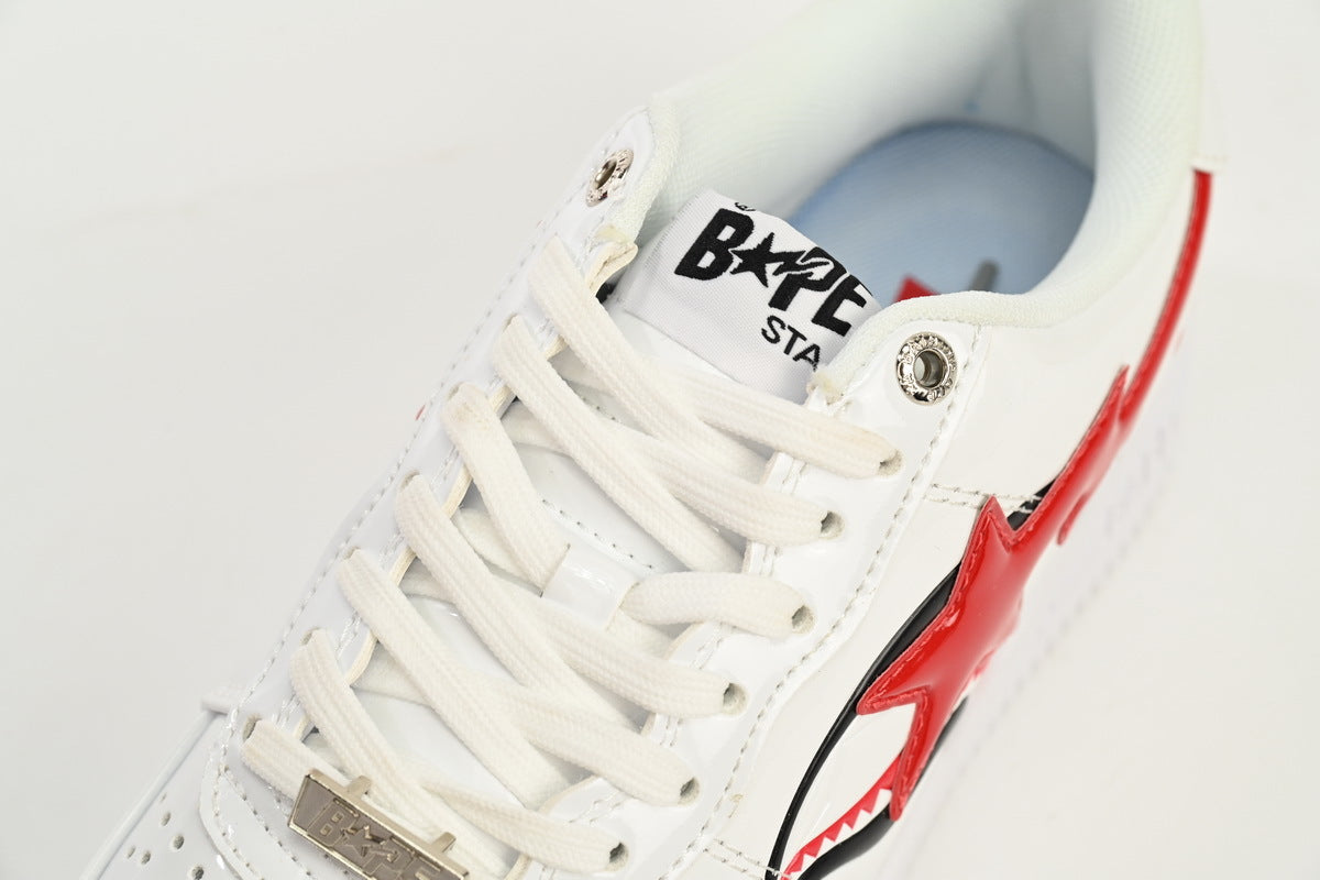 A BATHING APE BAPE STA Low Black Blue White Shark Sneakers