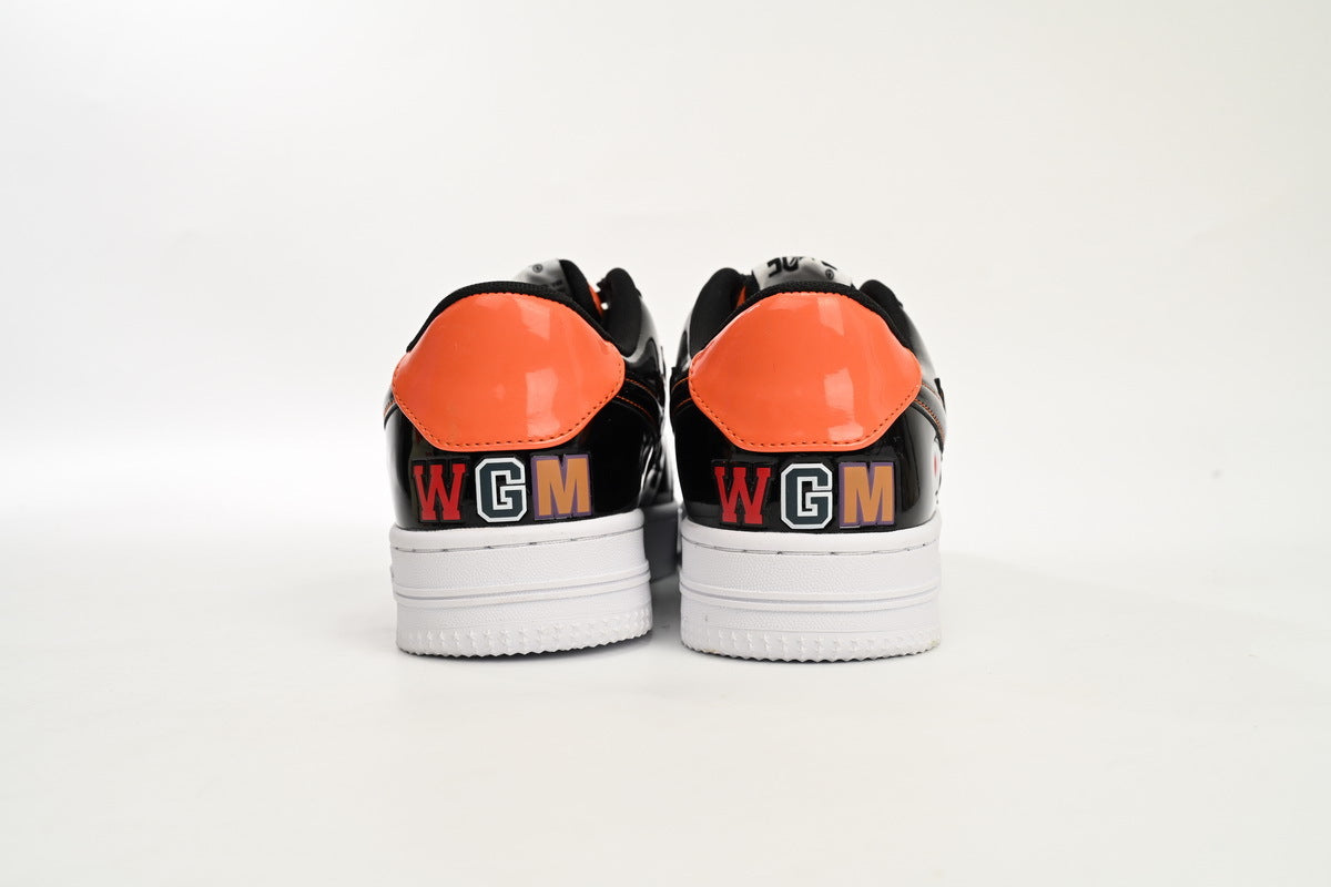 A BATHING APE BAPE STA Low Black Blue Black Orange Shark