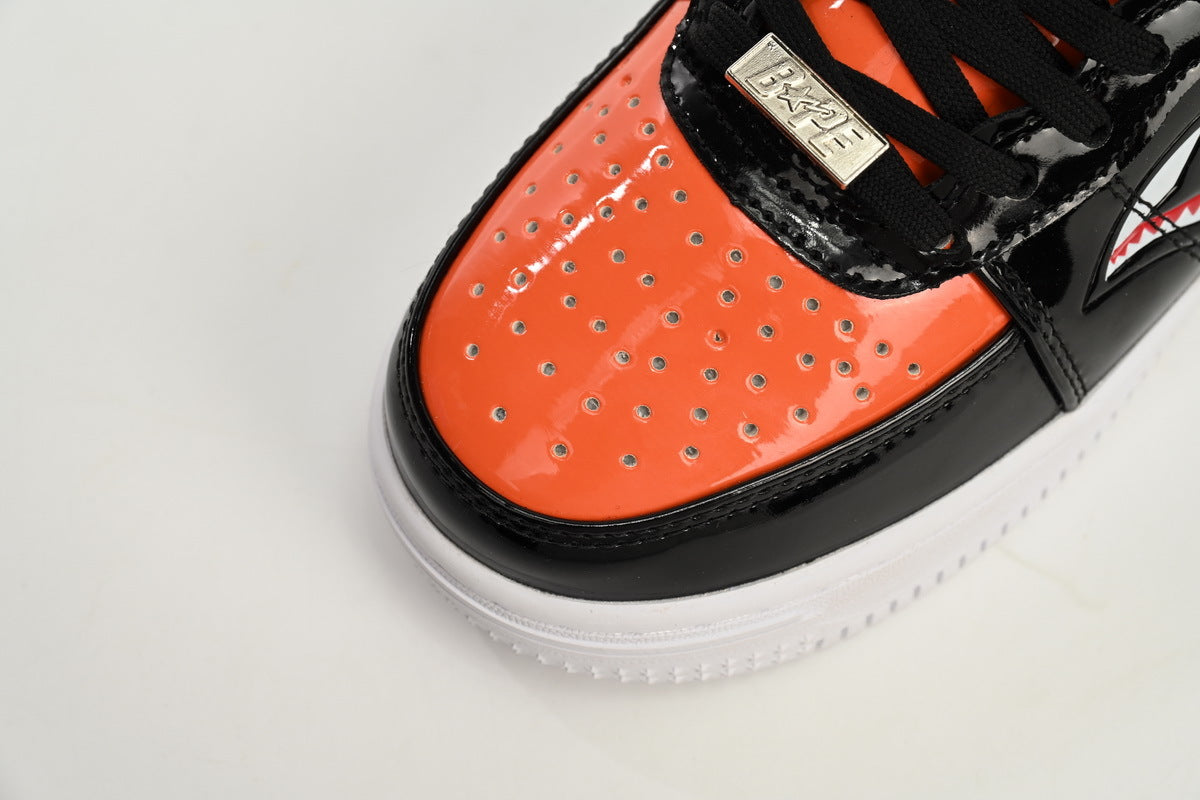 A BATHING APE BAPE STA Low Black Blue Black Orange Shark