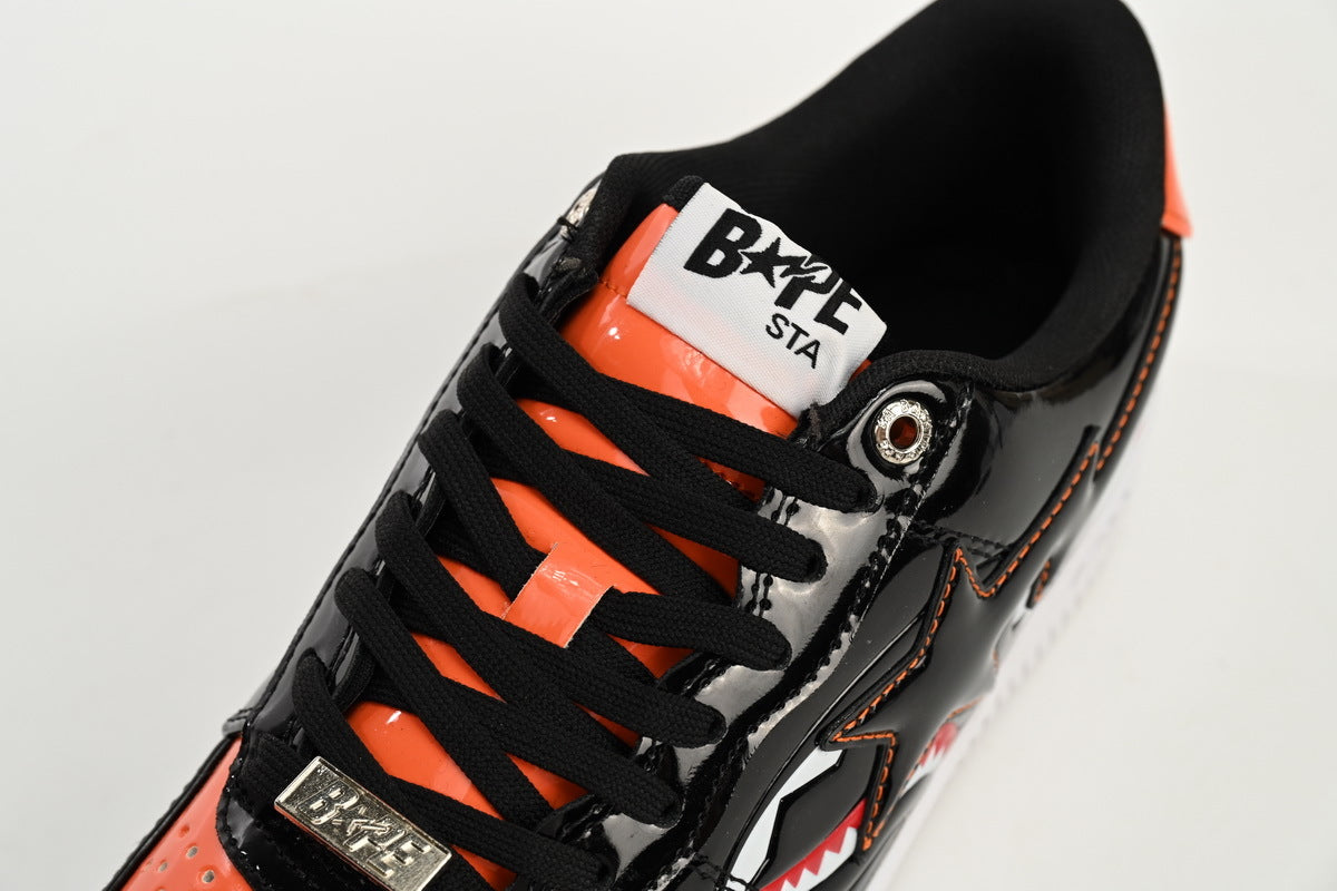 A BATHING APE BAPE STA Low Black Blue Black Orange Shark