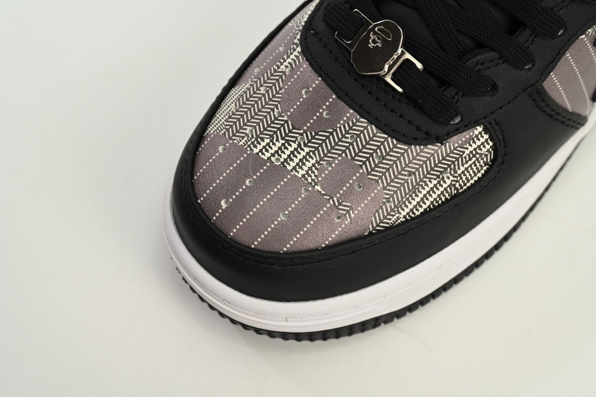 A BATHING APE BAPE STA Low Black and Red Co-Branding Sneakers