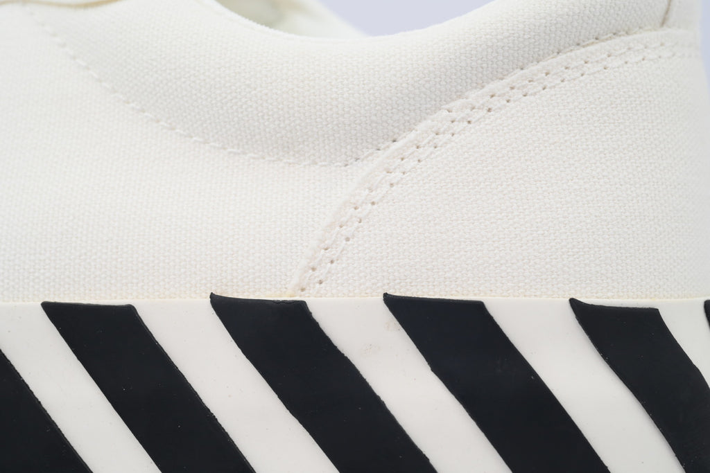 Off-White Vulc Low White Purple Canvas Sneakers