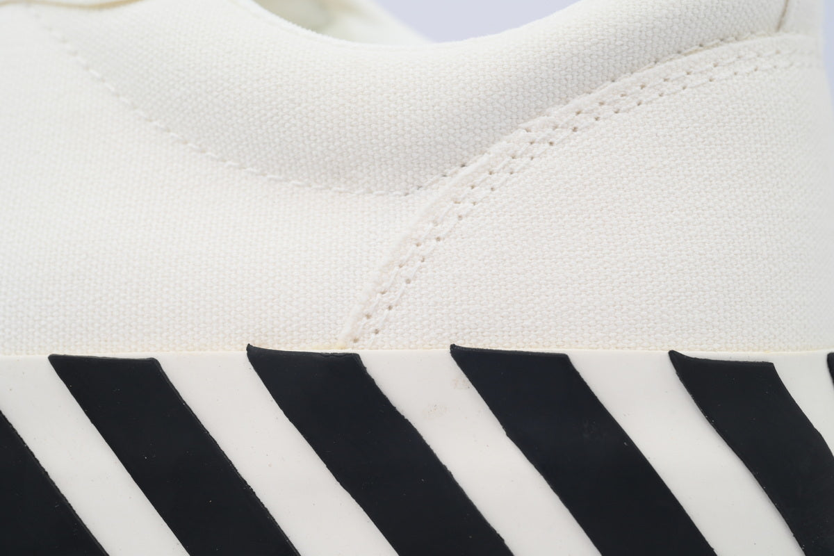Off-White Vulc Low White Purple Canvas Sneakers