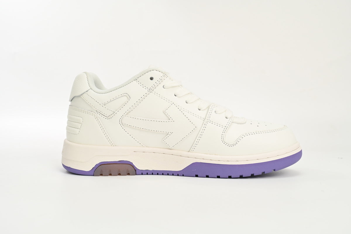 OFF-WHITE Out of Office White/Purple Print Sneakers