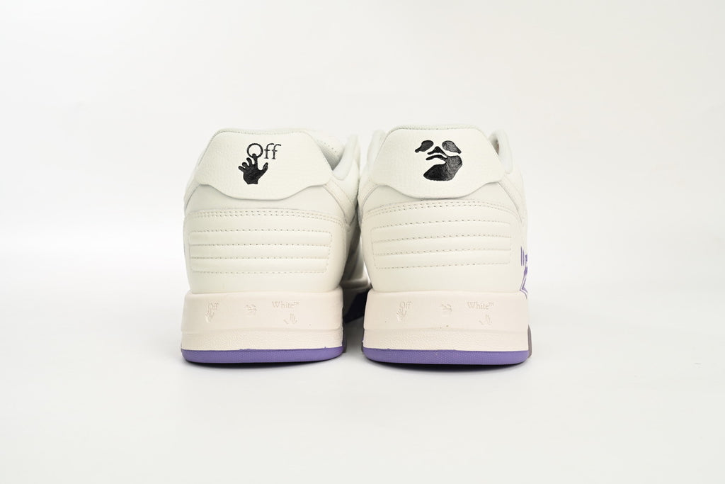 OFF-WHITE Out of Office White/Purple Print Sneakers