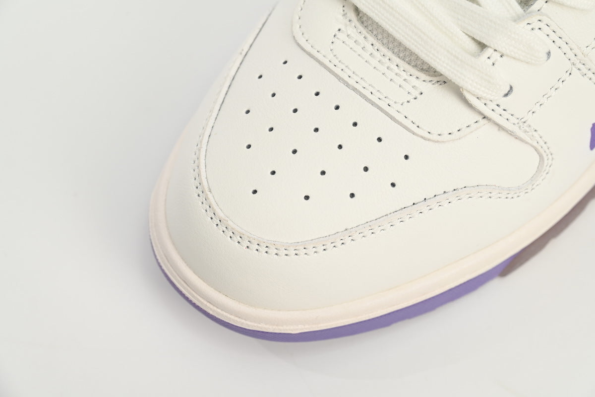 OFF-WHITE Out of Office White/Purple Print Sneakers
