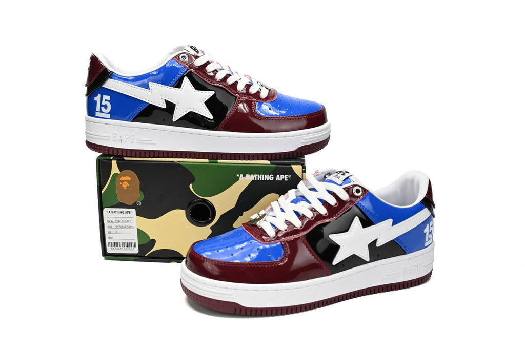 A BATHING APE BAPE STA Low Baijiu Red Blue 02 Sneakers