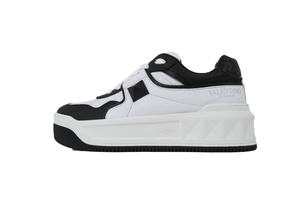Valentino Garavani One Stud XL Black & White Nappa Sneakers
