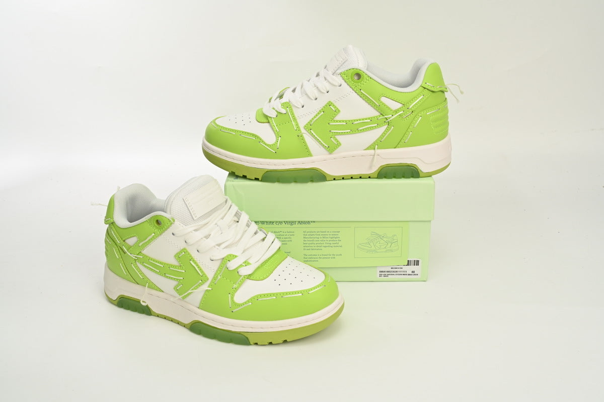 Off-White Out Of Office Low-Top Sneakers Green White