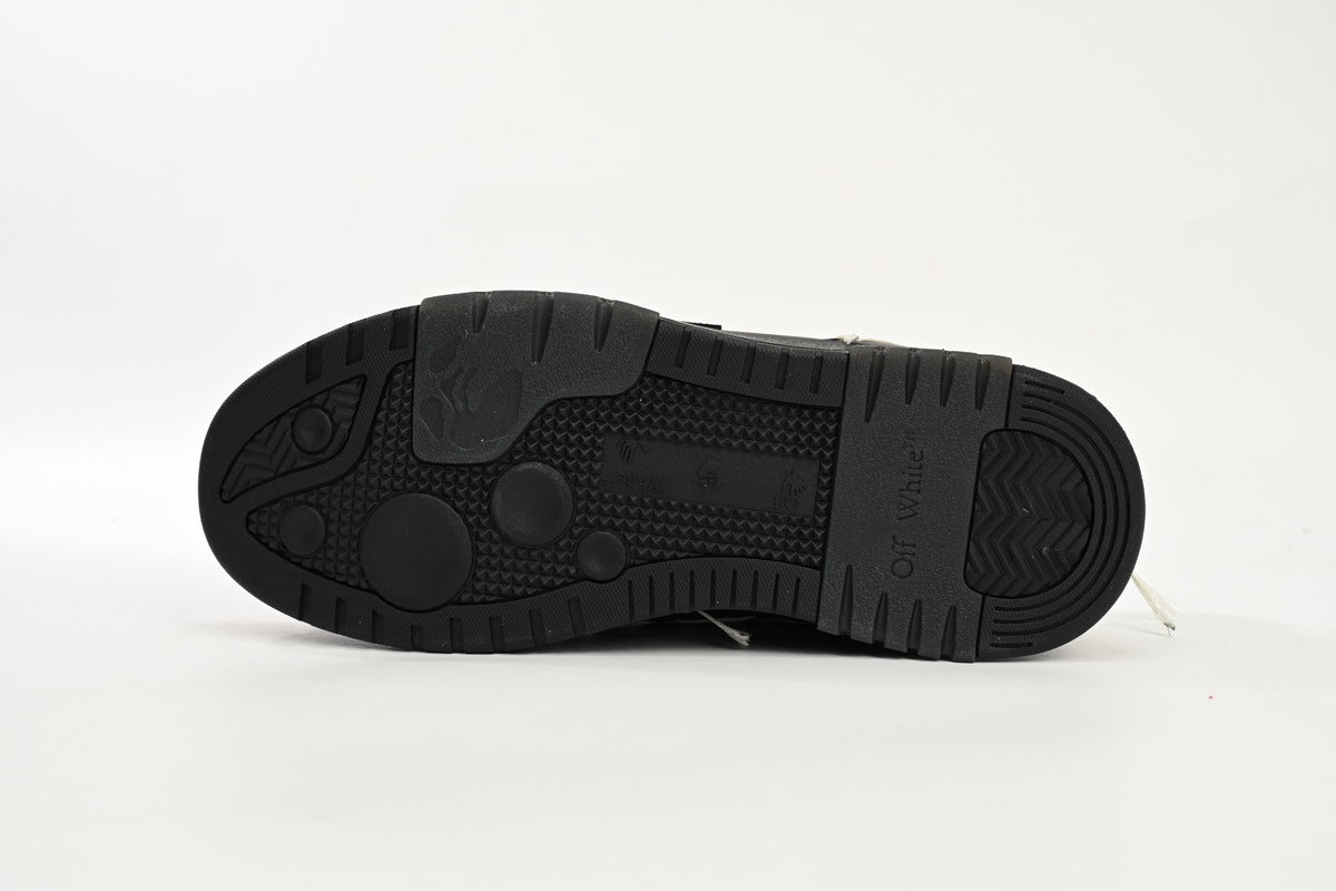 OFF-WHITE Out of Office Black/White Line Sneakers