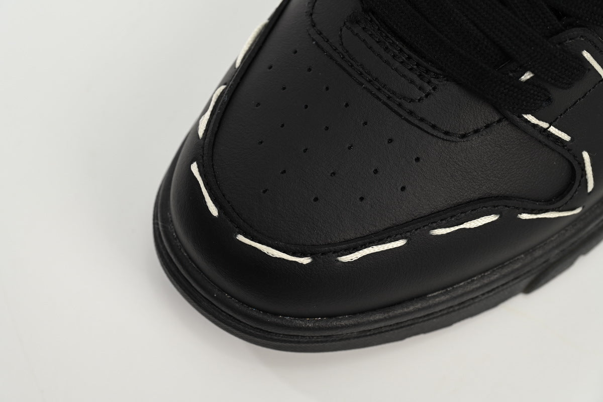 OFF-WHITE Out of Office Black/White Line Sneakers