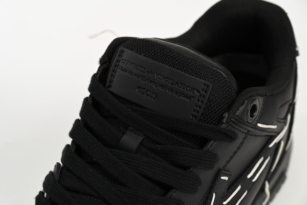 OFF-WHITE Out of Office Black/White Line Sneakers