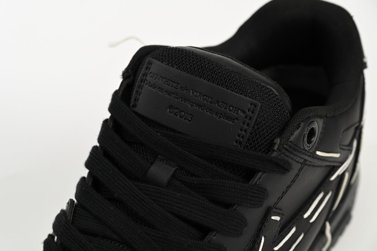 OFF-WHITE Out of Office Black/White Line Sneakers