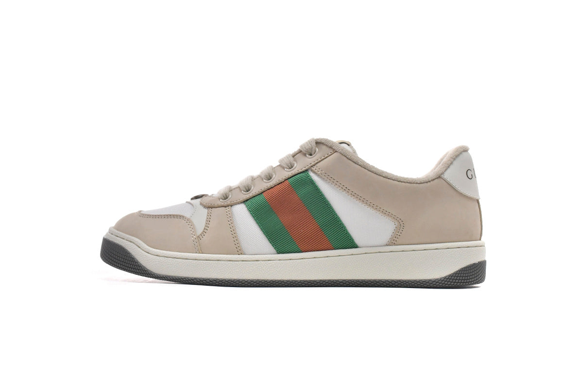 Gucci Screener White Textile Sneakers