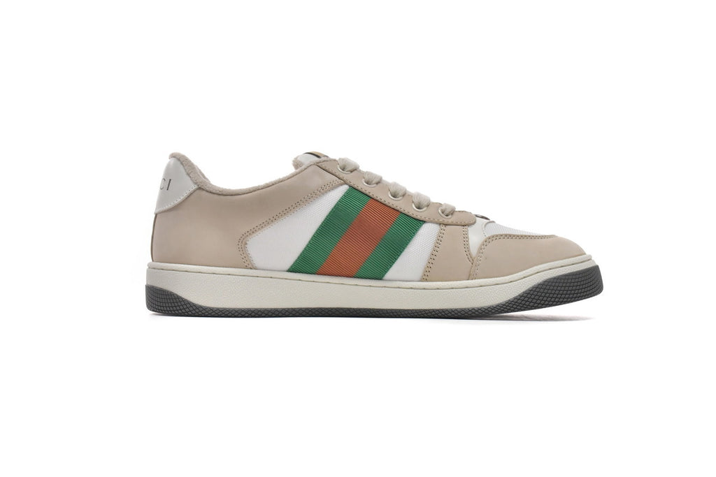 Gucci Screener White Textile Sneakers
