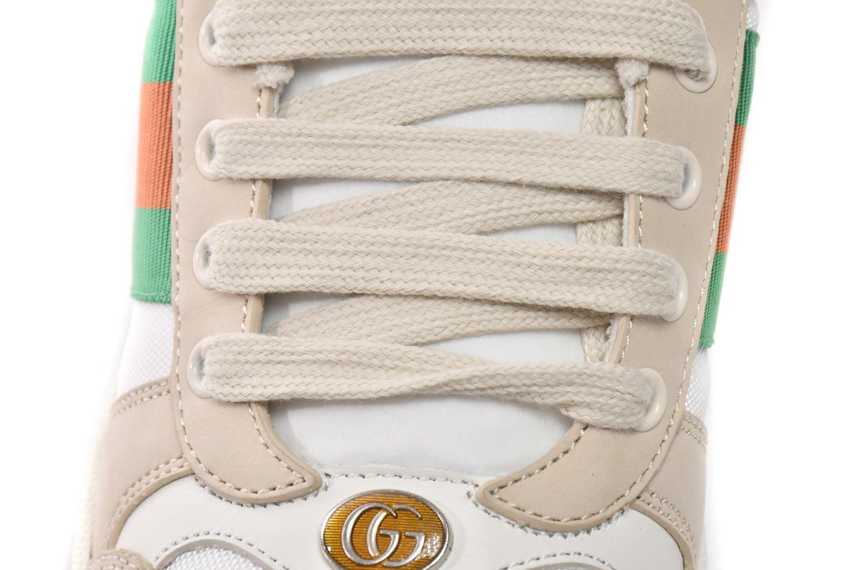 Gucci Screener White Textile Sneakers
