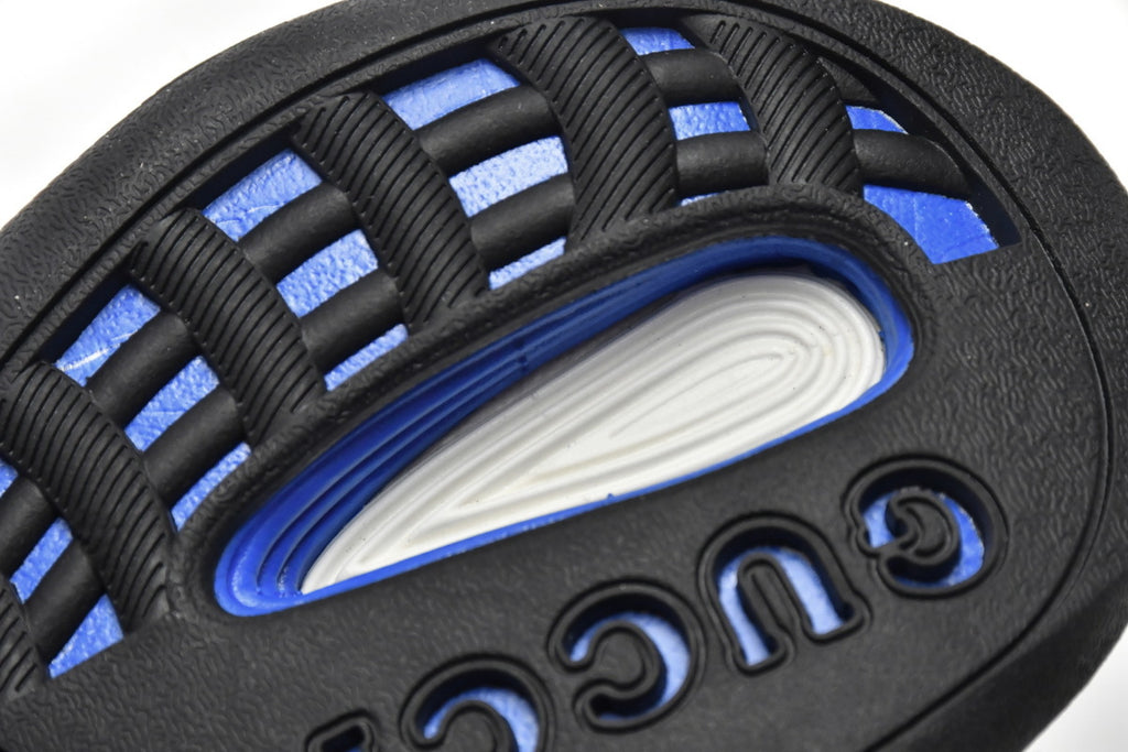 Gucci Run White Blue GG Knit Sneakers
