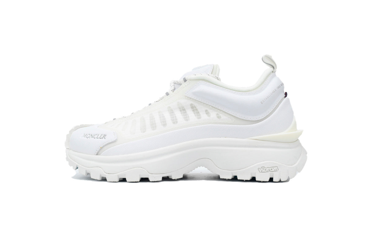 Moncler Trailgrip White Mesh Leather Sneakers