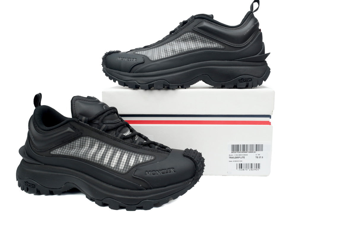 Moncler Trailgrip Lite Black Ripstop Sneakers