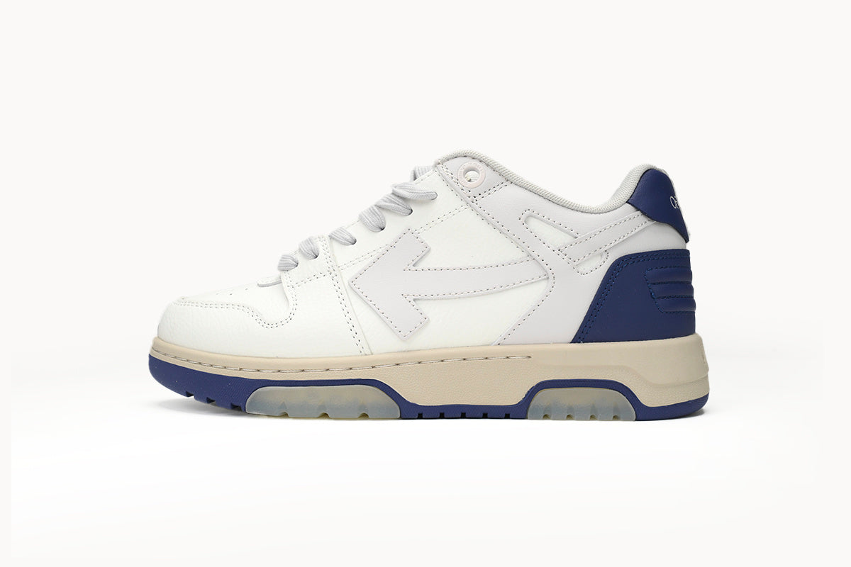 OFF-WHITE Out of Office White/Blue Heel Sneakers
