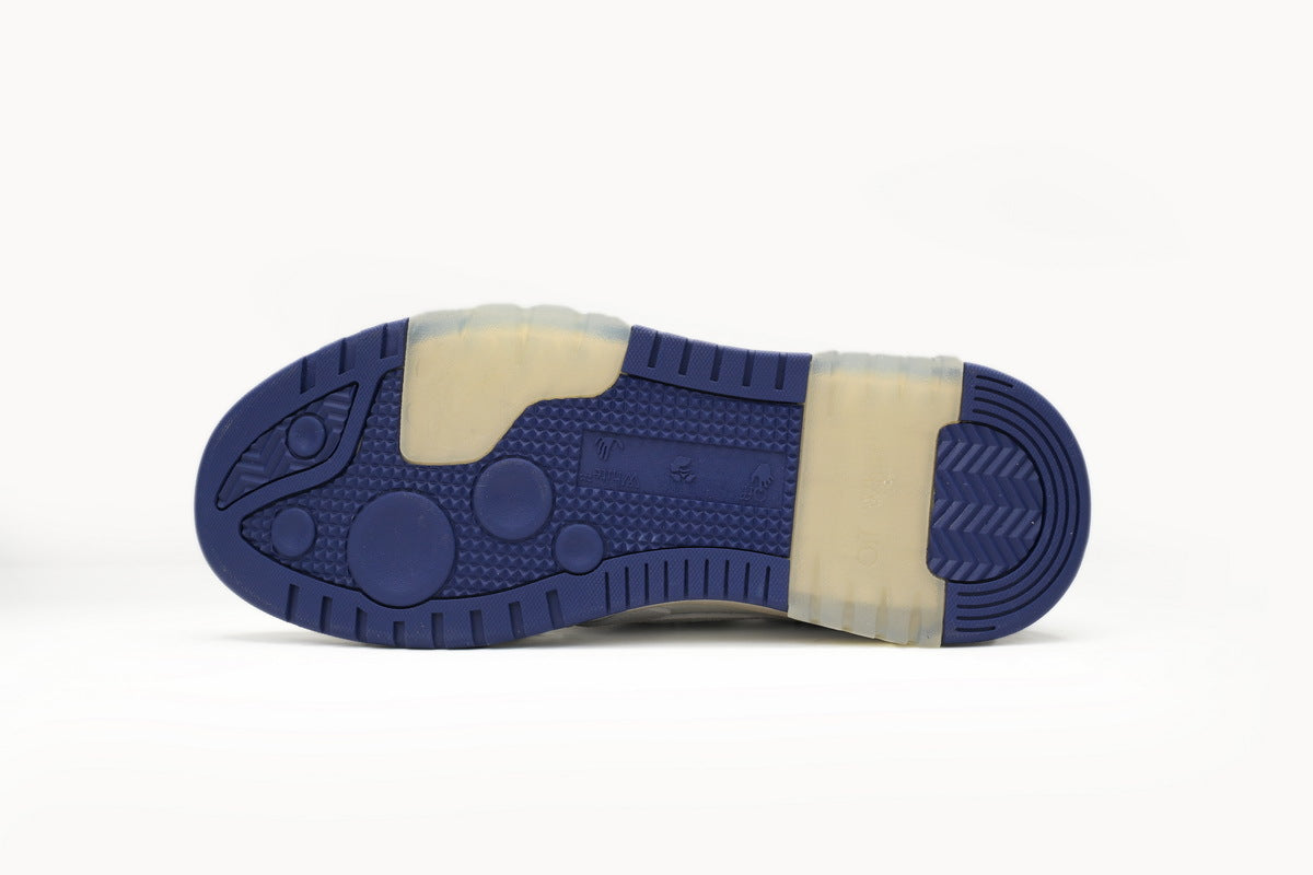 OFF-WHITE Out of Office White/Blue Heel Sneakers