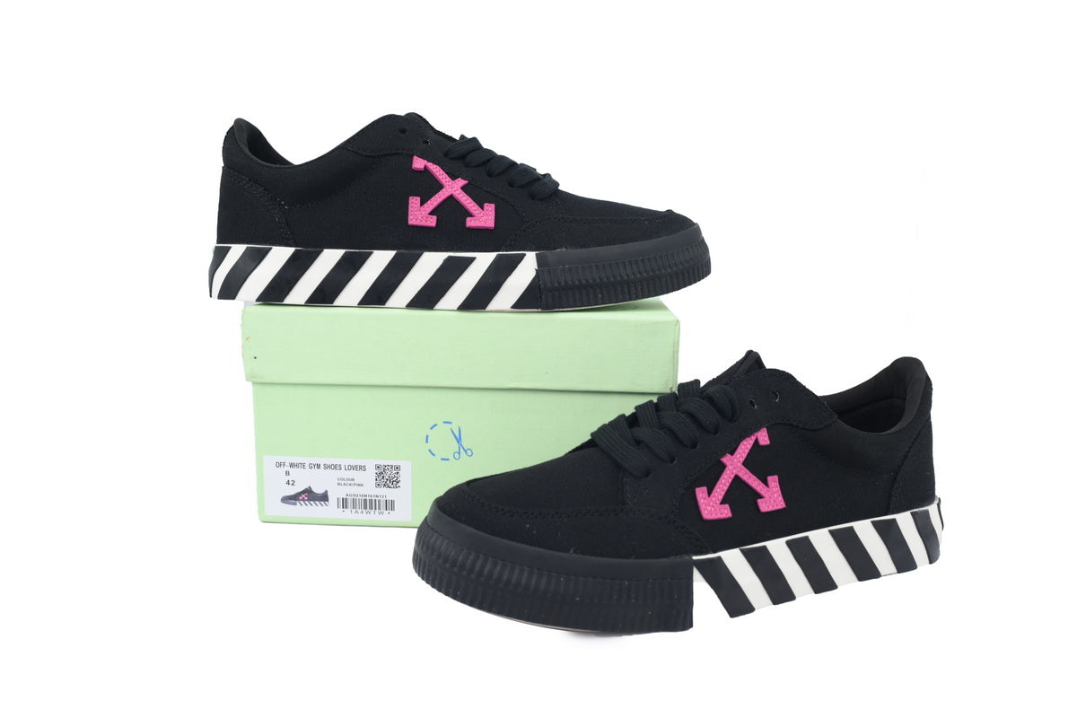 Off-White Vulc Low Black Violet Canvas Sneakers