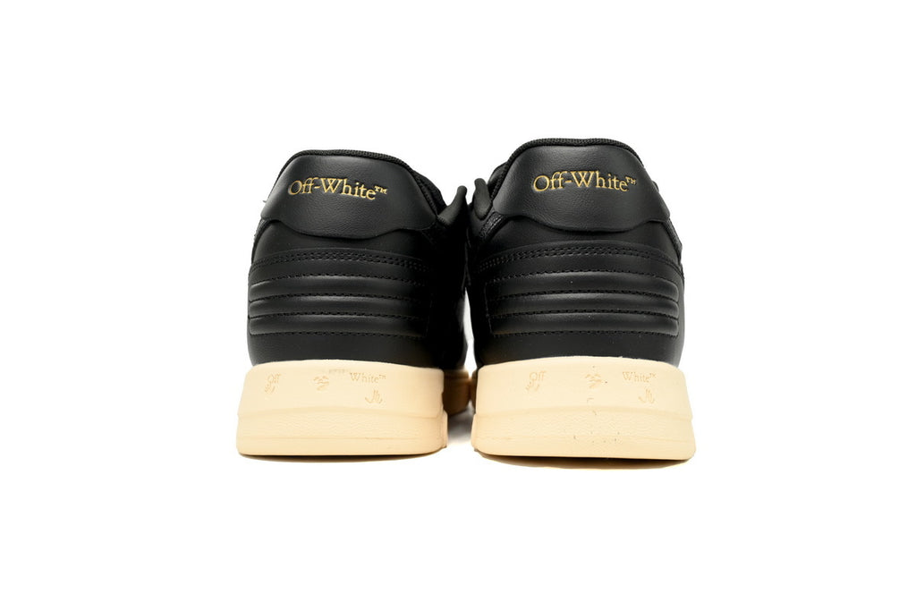 OFF-WHITE Out of Office Black Round-Toe Sneakers