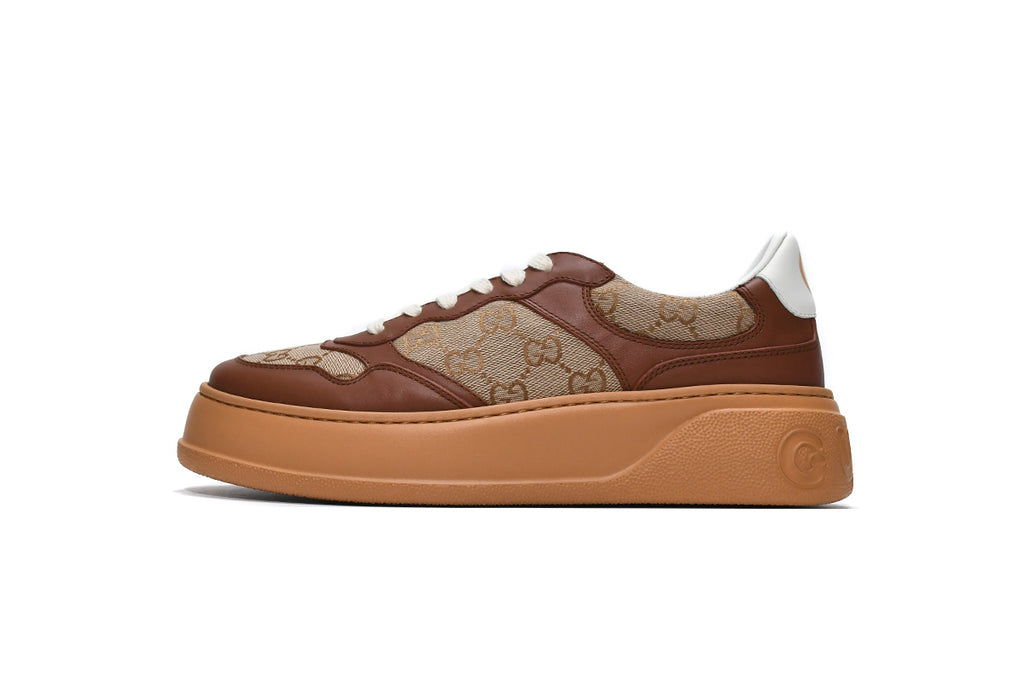 Gucci Chunky B Brown GG Canvas Sneakers