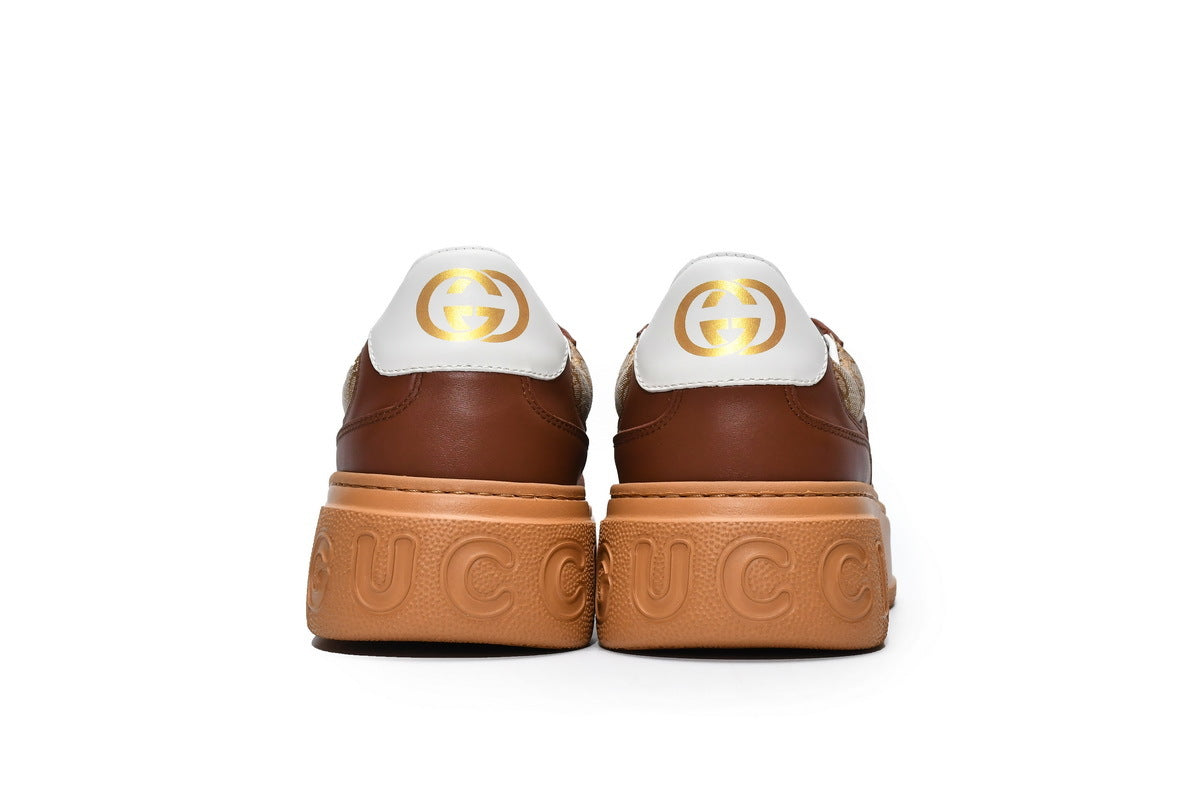 Gucci Chunky B Brown GG Canvas Sneakers