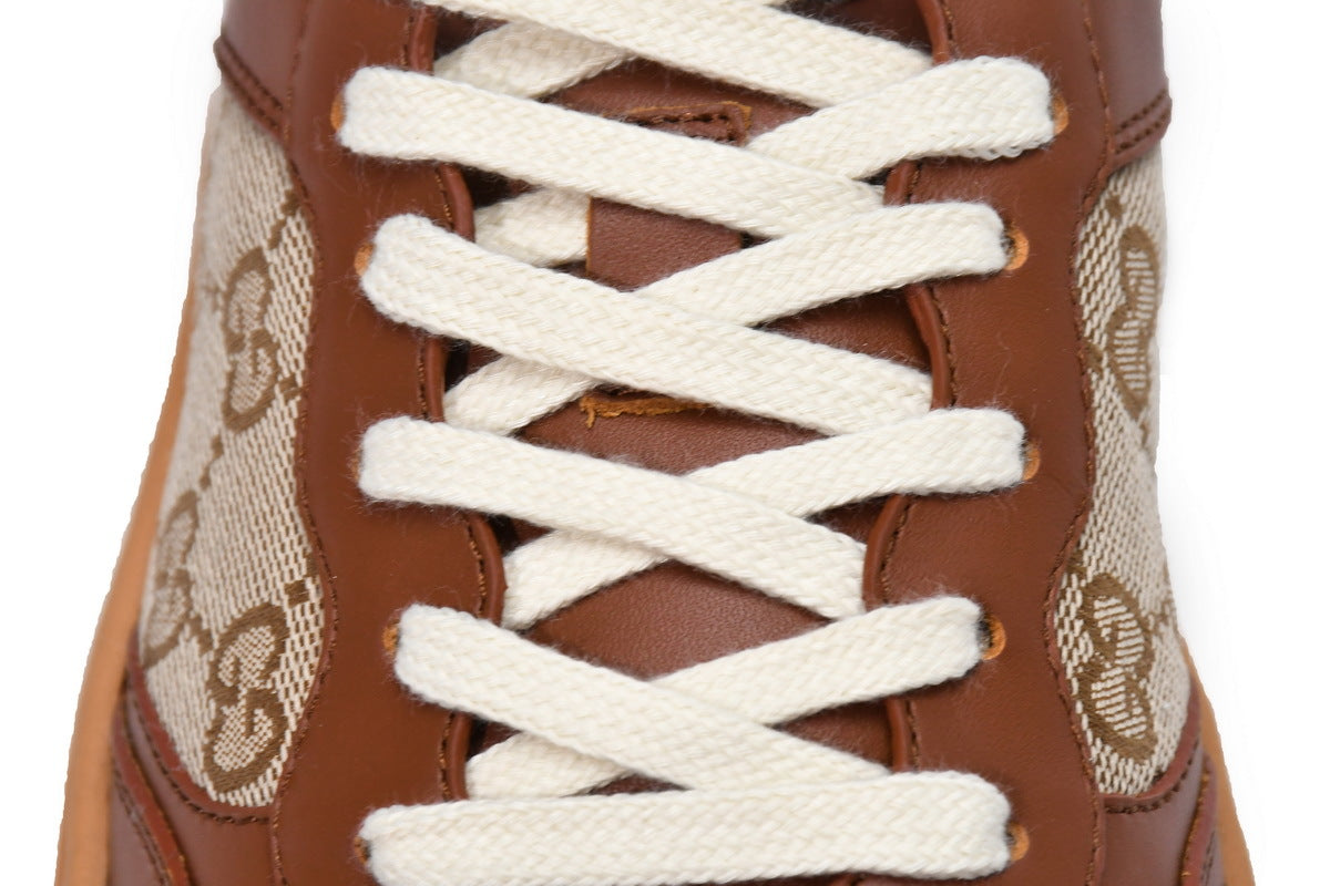 Gucci Chunky B Brown GG Canvas Sneakers