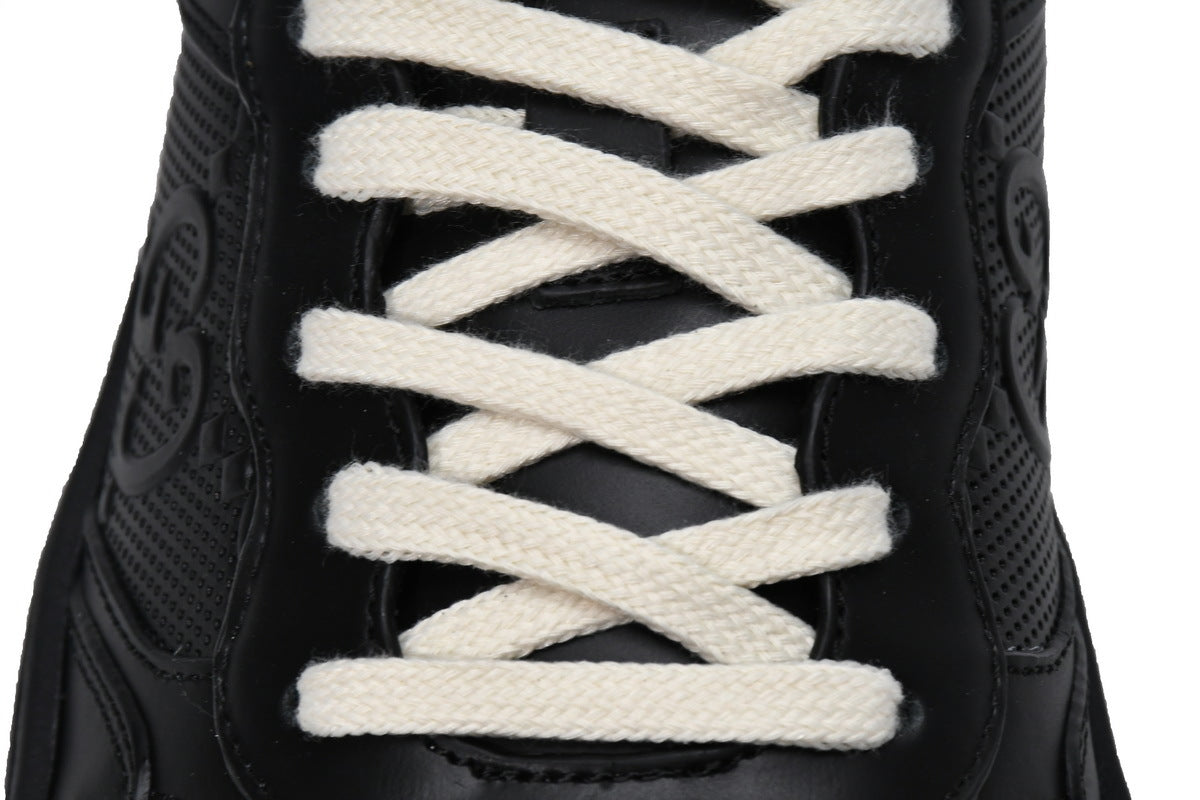 Gucci Chunky B Black Leather Sneakers