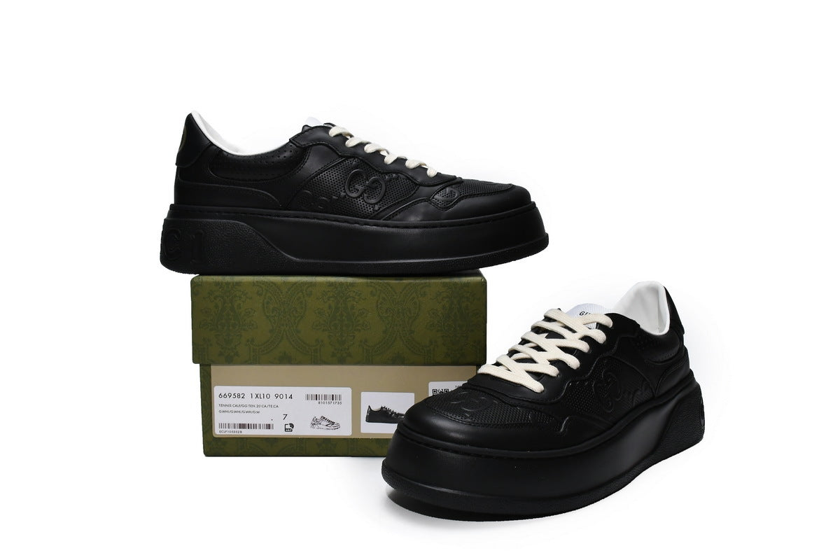Gucci Chunky B Black Leather Sneakers