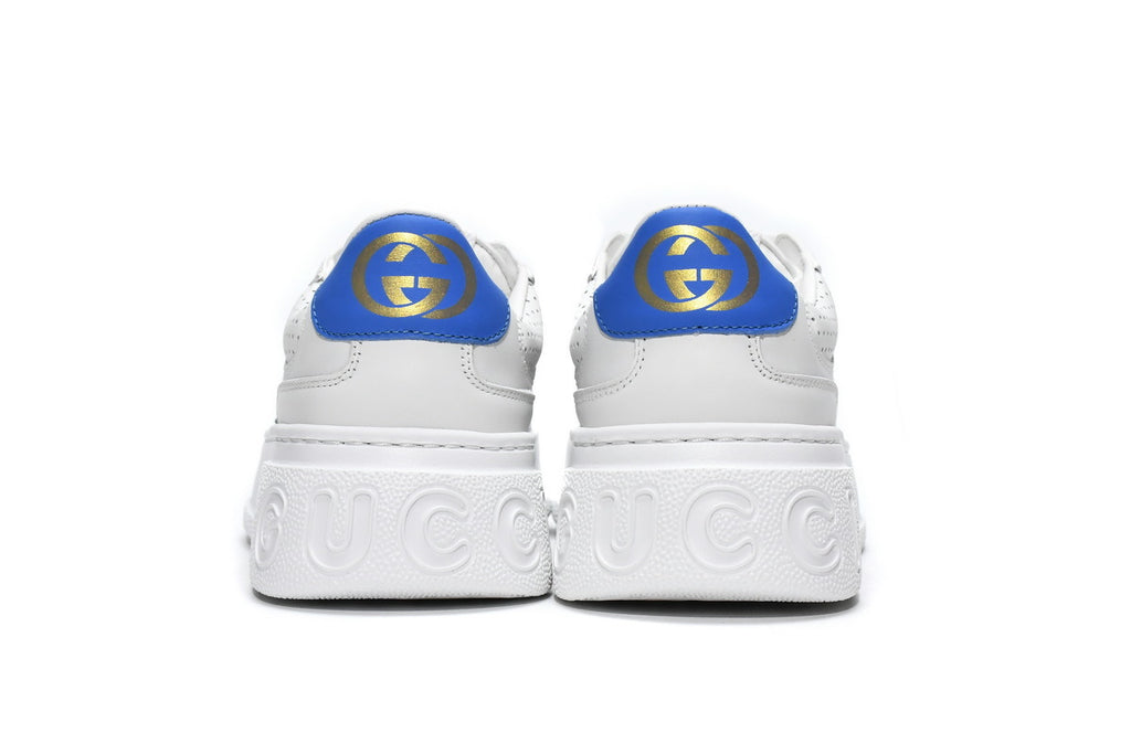 Gucci Chunky B Ribbon White Leather Sneakers