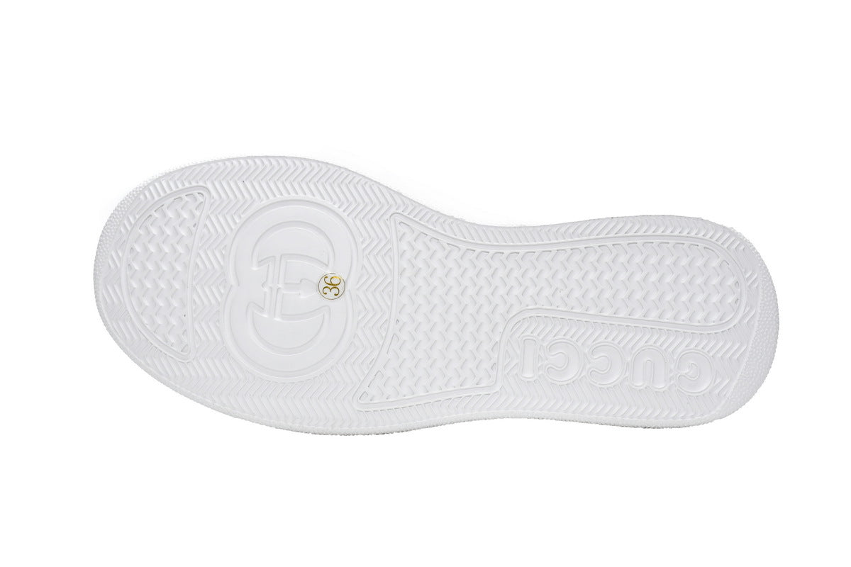 Gucci Chunky B Ribbon White Leather Sneakers