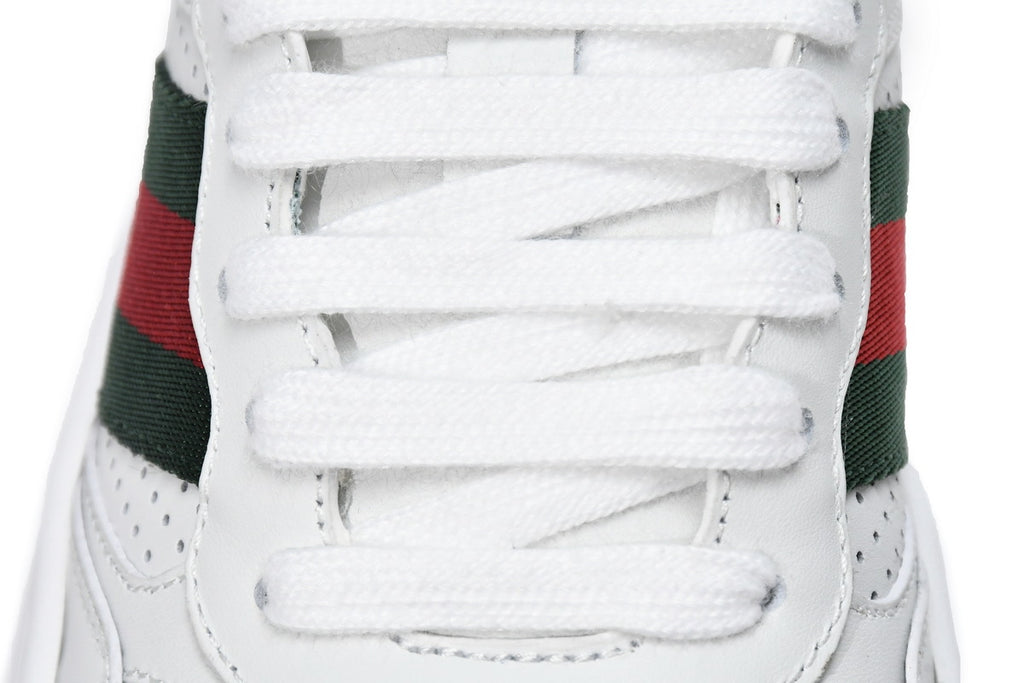 Gucci Chunky B Ribbon White Leather Sneakers