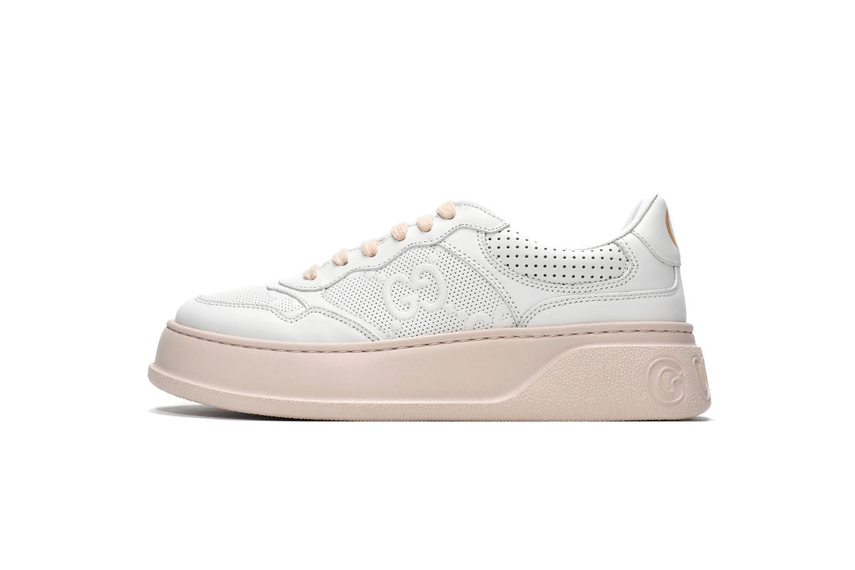 Gucci Chunky B White Pink Leather Sneakers