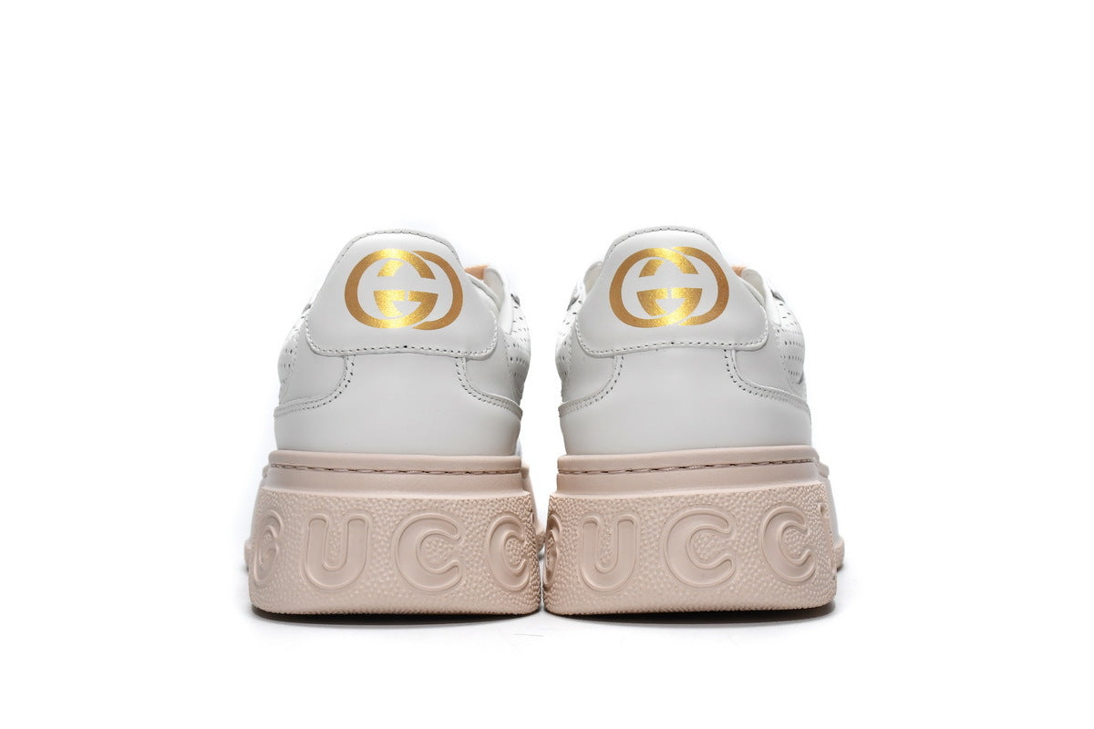 Gucci Chunky B White Pink Leather Sneakers