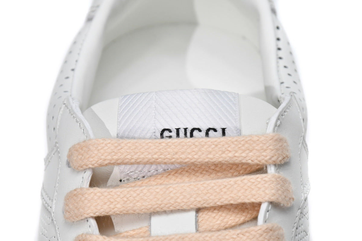 Gucci Chunky B White Pink Leather Sneakers
