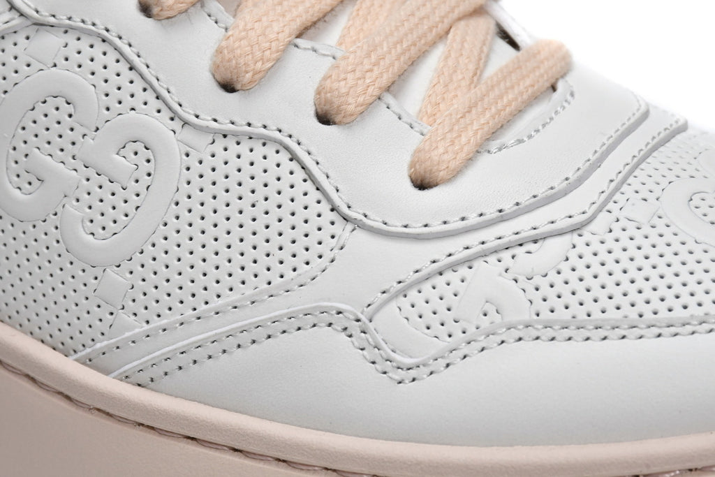 Gucci Chunky B White Pink Leather Sneakers