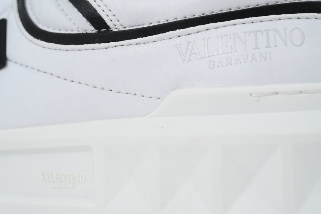 Valentino Garavani One Stud XL Black & White Nappa Sneakers